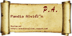 Pandia Alvián névjegykártya